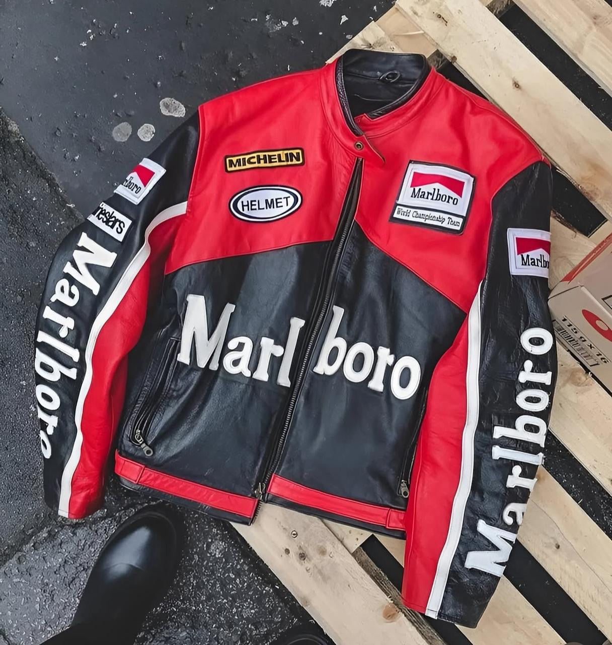 BLACK MARLBORO RACING JACKET