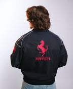 BLACK FERRARI F1 JACKET