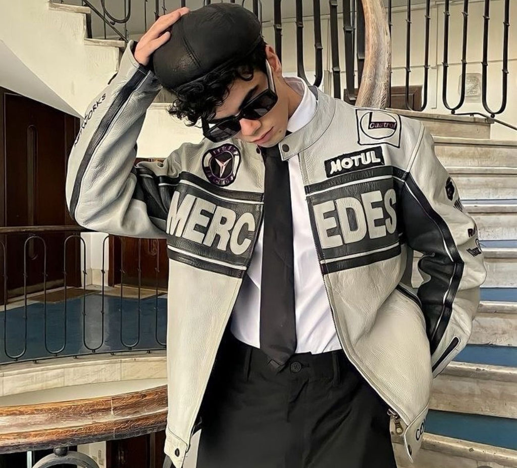 MERCEDES AMG LEATHER RACER JACKET