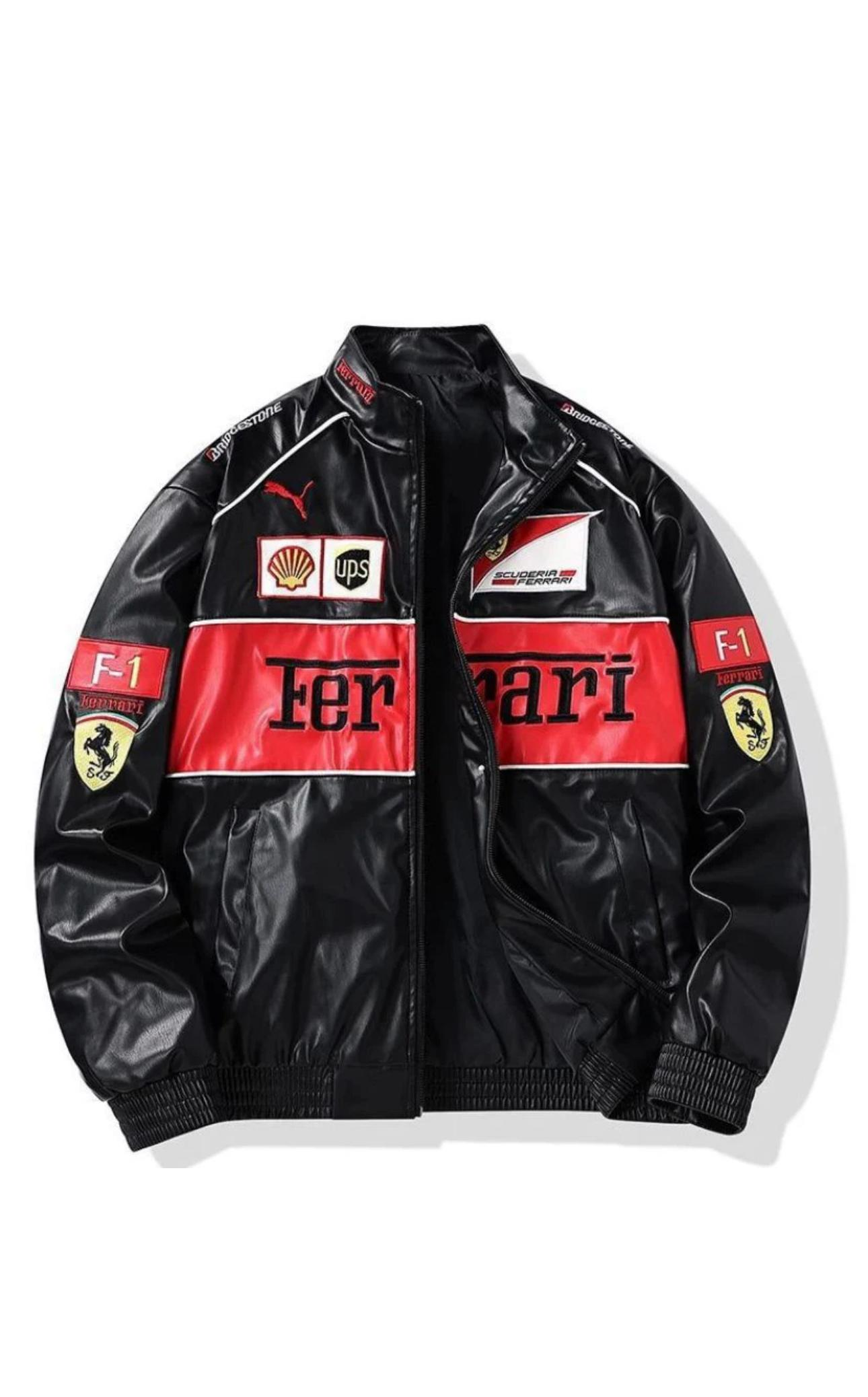 Ferrari Premium Leather Racing Jacket
